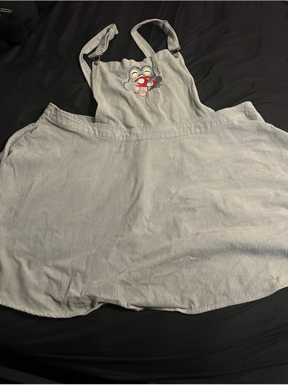 Hot Topic Light Blue Pinstripe Corduroy Overalls 5XL